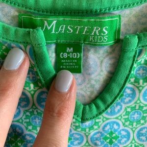 Green and blue masters dress size 8-10